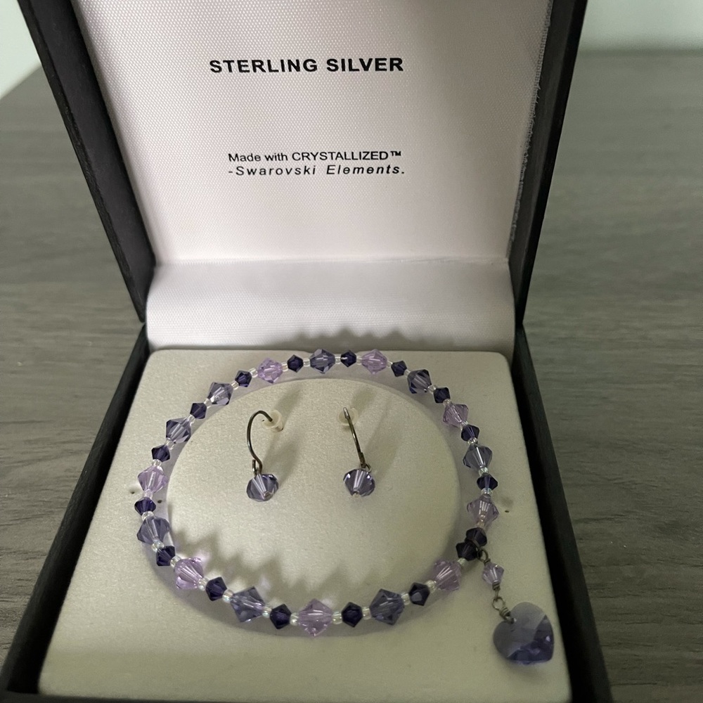 Bracelet and Earring Set made with Swarovski Elements